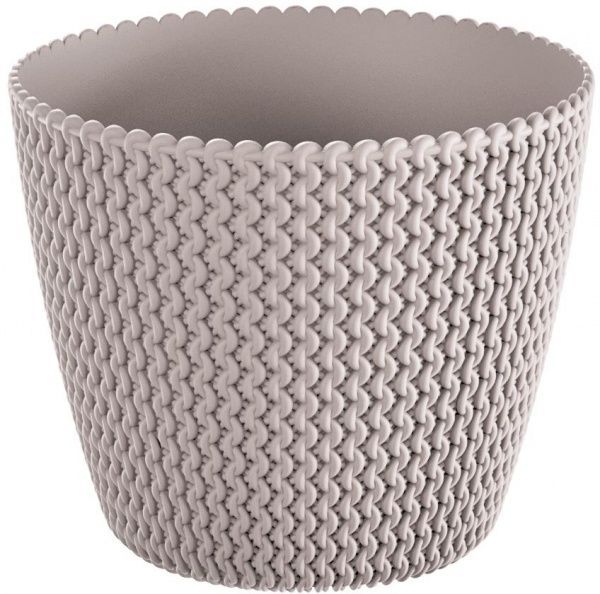 Горщик пластиковий Prosperplast Splofy круглий 5л мокко (13000-7529) 