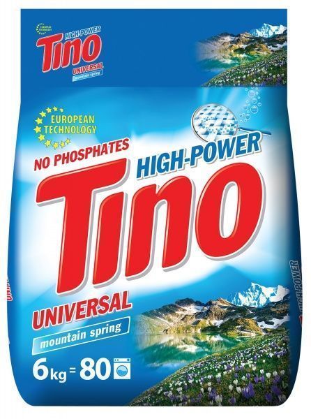 Пральний порошок для машинного та ручного прання Tino High-Power Mountain spring 6 кг