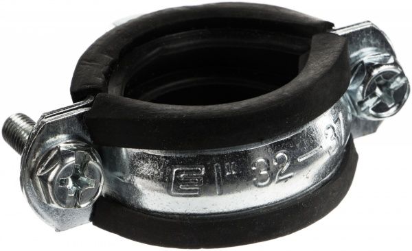 Хомут с резиновой прокладкой М8 32-37 мм 1