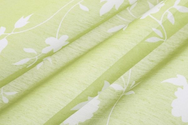 Ткань тюлевая Декостиль w628 1270/21 салатовый с принтом 
