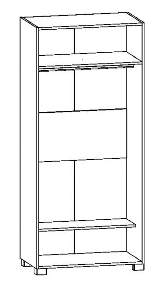 Шкаф Санти Мебель Х-Скаут Х-02 графит мат / дуб 