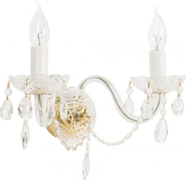 Бра Crystal Life 2x40 Вт E14 золотий A1014AP-2GO 