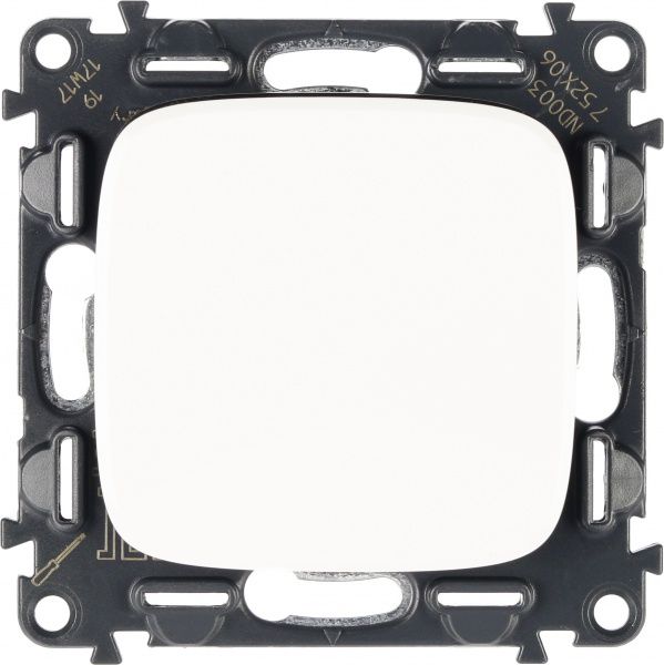 Выключатель проходной одноклавишный Legrand Allure без подсветки 10 А 250В белый 752706