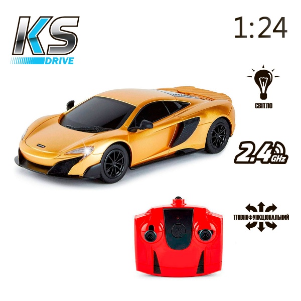 Машинка на р/к - Mclaren 675LT (1:24, 2.4Ghz, золотий) 1:24 124GMGL