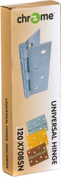 Петля столярная Chrome 73048 120x35x2.5 мм латунь универсальная 2 шт