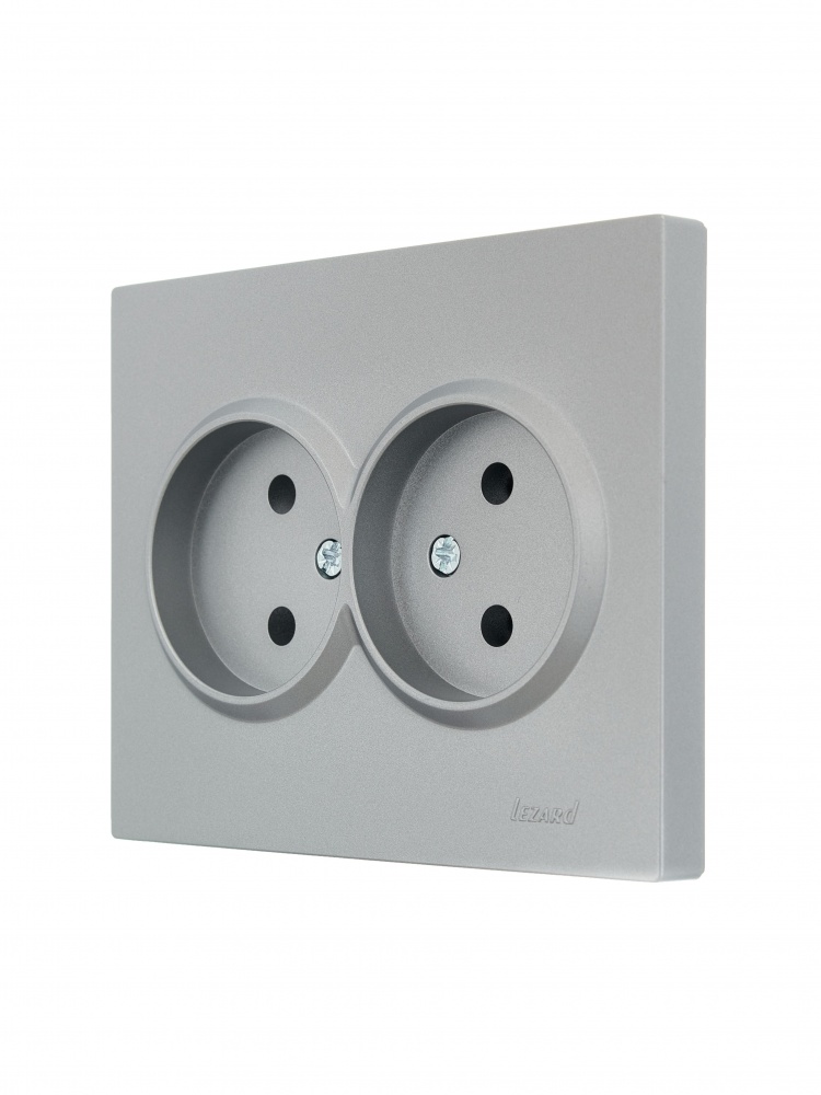 Розетка побутова без заземлення Lezard Vesna IP20 сірий 742-3500-128B