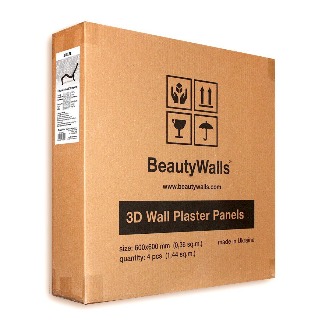 Плитка гипсовая 3D-панель Beauty Walls BREEZE 1,44 кв.м 