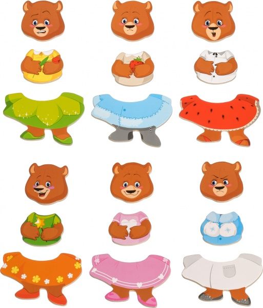 Набір Іграшки з дерева Ведмежа Катя