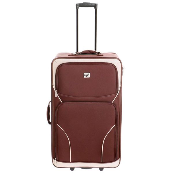 Чемодан Underprice 1021NC коричневый с бежевой полоской 71х45х23 см