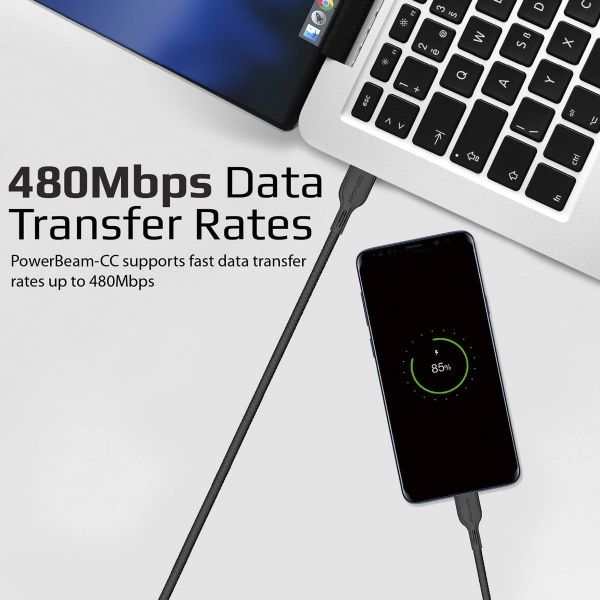 Кабель Promate USB Type-C – USB 1,2 м чорний 
