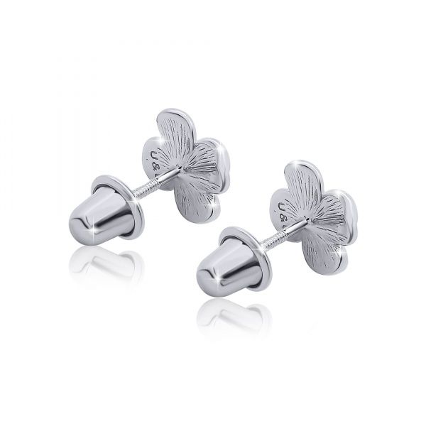 Серьги-пусеты UMa&UMi Пион розовый