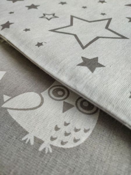 Комплект постельного белья Совы 1,5 белый с серым UP! (Underprice) 