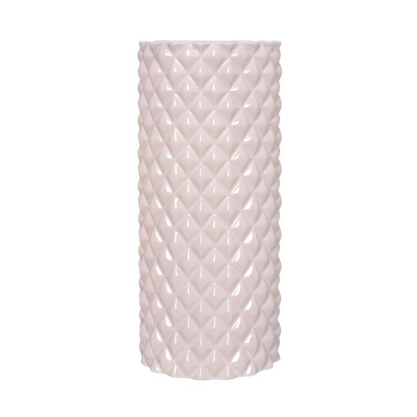 Ваза керамическая сиреневая Труба оригами 33 см