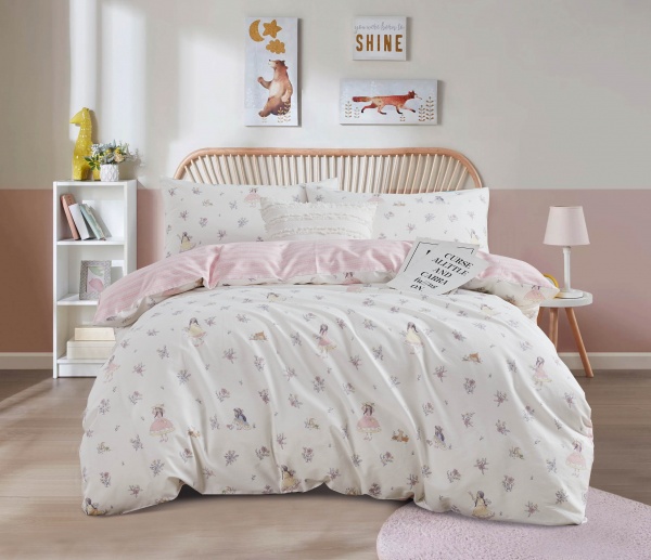 Комплект постельного белья Thumbelina 1,5 бело-розовый La Nuit 