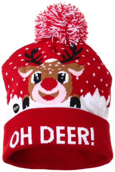 Шапка Діда Мороза з підсвічуванням 21х29 см