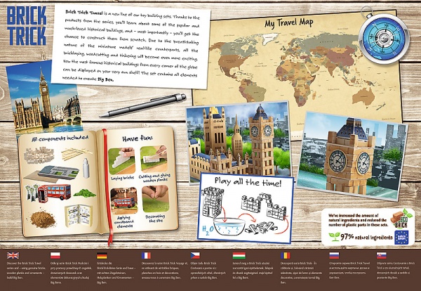 Конструктор Trefl Brick Trick путешествия. Бег Бен Лондон 61552