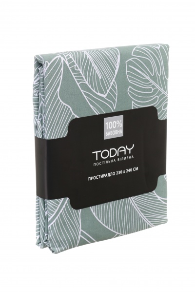 Простирадло Laval 230x240 см світло-зелений Today 