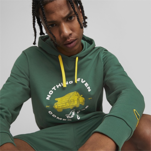 Джемпер Puma PL GRAPHIC HOODIE 53823408 р. M зеленый