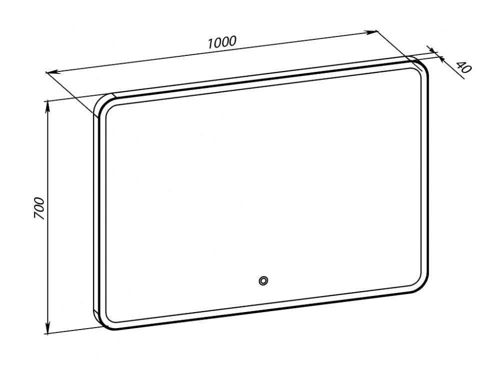 Зеркало со встроенной подсветкой Aqua Rodos Donato white 100х70 sensor