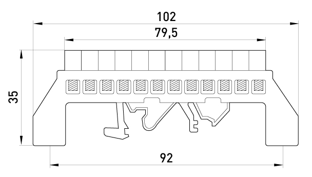 Шина нульова на DIN-рейку E.NEXT e.bsi.pro.2.12 p0650022