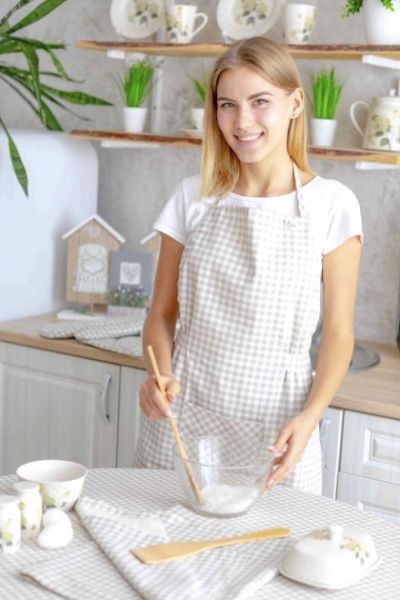 Фартук Bella Серая клеточка Прованс