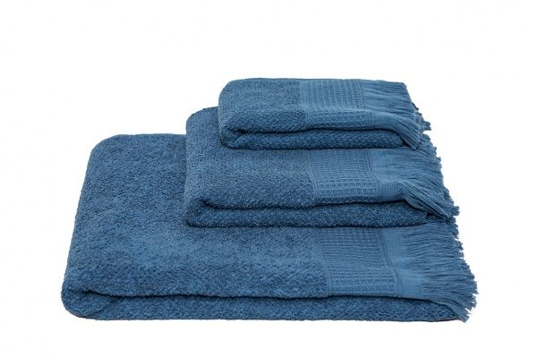 Рушник Комбі махровий 30x70 см синій Simi 