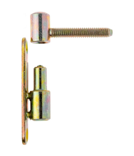 Петля штирьова універсальна на площадці P09d13 68 мм жовтий