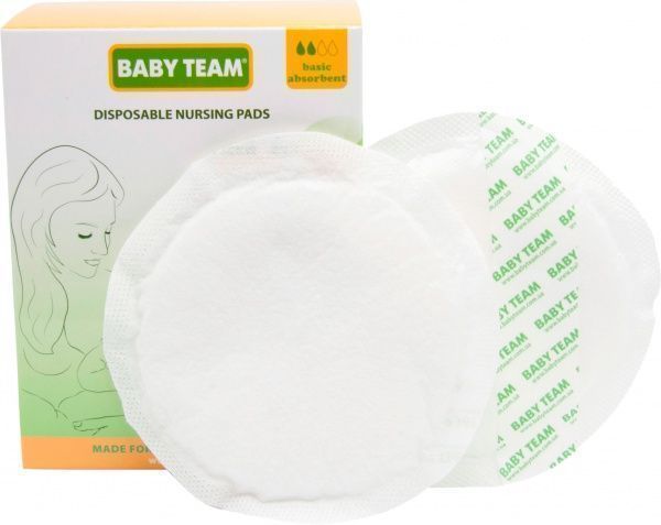 Лактационные вкладыши в бюстгальтер Baby Team Basic 30 шт.