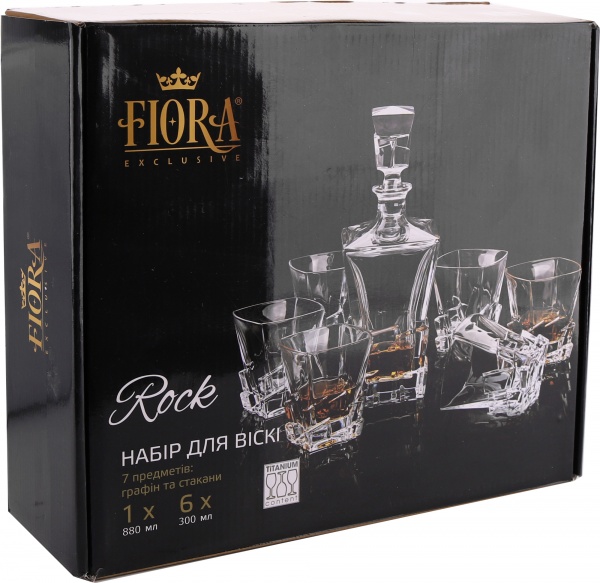 Набор для виски Rock 7 предметов Fiora