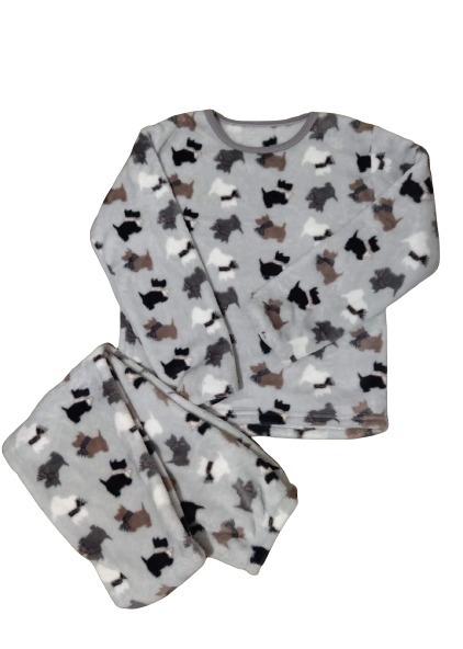 Пижама детская для мальчиков Моя планета серые собачки р.134–140 Пж601-3 