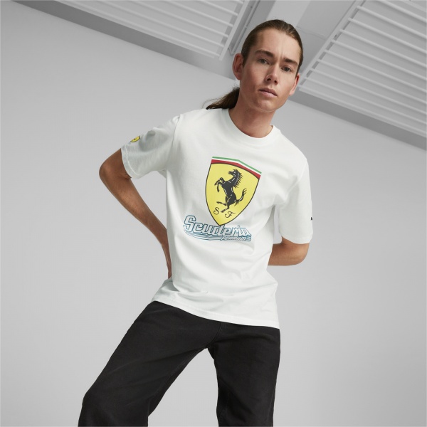 Футболка Puma FERRARI RACE BIG SHIELD TEE HERITAGE 53818604 р.2XL білий