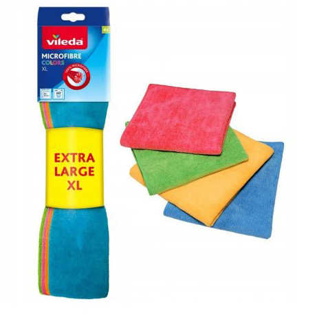 Салфетки из микрофибры Vileda XL 36х34 см 4 шт./уп. / в ассортименте