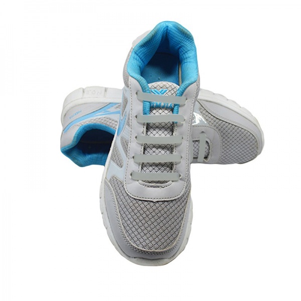 Шнурки силіконові AntiLaces Stars 56,5 мм 12 шт. сірий