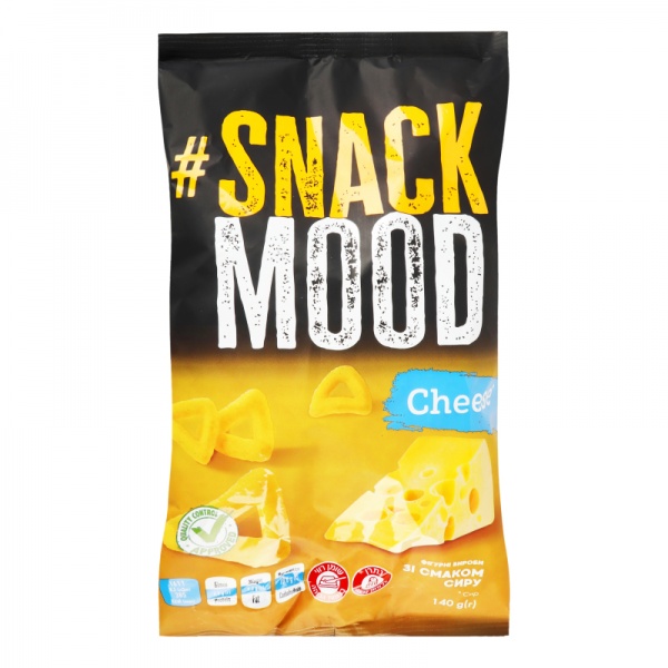 Снеки SNACK MOOD фігурні зі смаком сиру 140 г