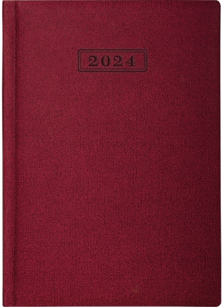 Дневник датированный красный Optima Dublin A5 2024