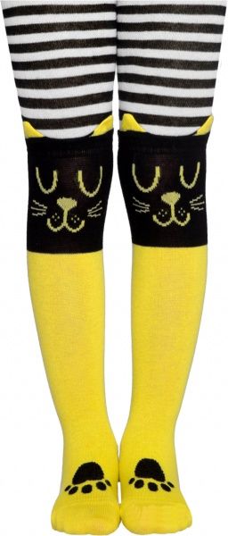 Колготки детские Conte-Kids Кошенята 446 17С-60СП р.116-122 черно-желтый 