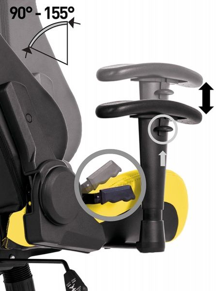 Крісло Hexter ML R1D Tilt PL70 Eco/01 чорно-жовтий 