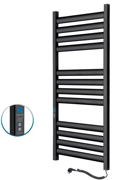 Рушникосушарка електрична NAVIN Ellipse 500*1200 digital права (чорний муар) 12-245152-5012