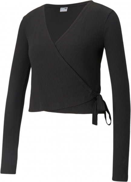 Футболка Puma Classics Ribbed Wrap Top 58998401 р.L чорний