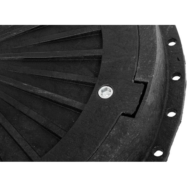 Люк канализационный Rhein 750 мм A15 с замком черный