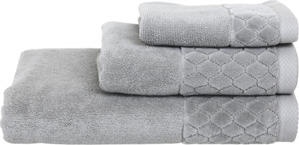 Рушник махровий VELOUR CELLS 70x140 см сірий La Nuit