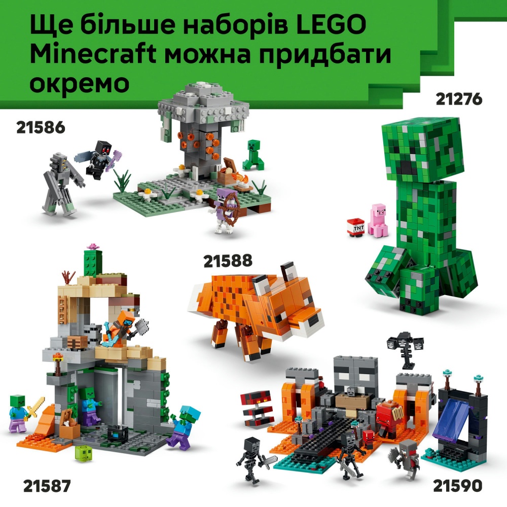 Конструктор LEGO Minecraft Мінібіоми 21589