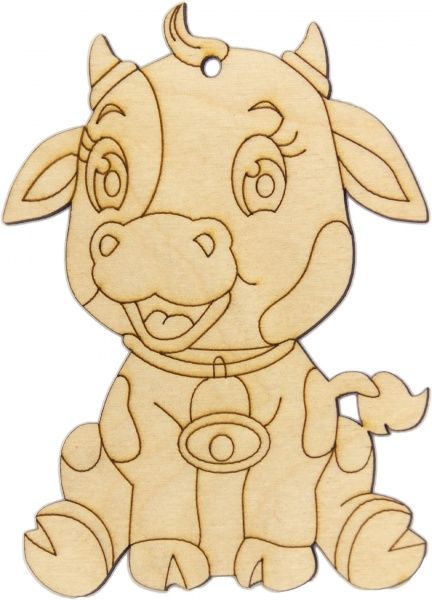 Декоративна підвіска Бичок з дзвоником 11,5 см 733 