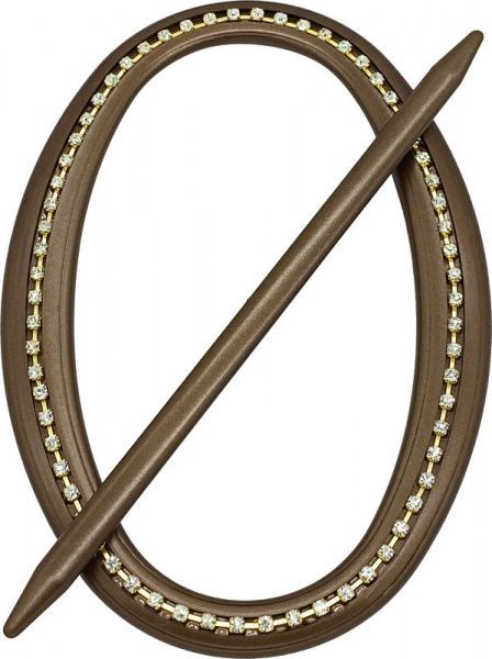 Декор Овал Элит 180х125 мм коричневый D0003-14 MISLT