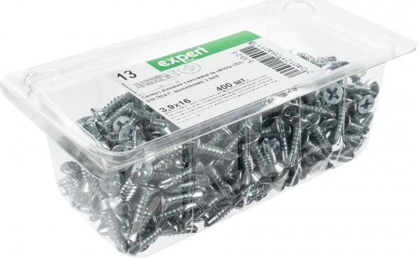 Саморіз по металу 3,9x16 мм 400 шт 9T13916-2kp Expert Fix
