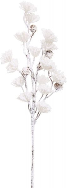 Декорація новорічна Гілка із суцвіттями і шишками 60см EPI-A3-565AW 