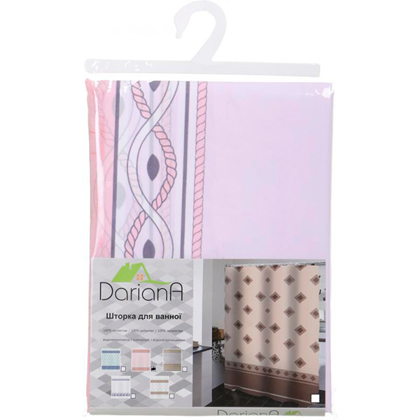 Шторка для ванны Dariana JG-004-7 180х200 см