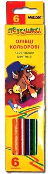 Олівці кольорові Пегашка, 6 кольорів Marco