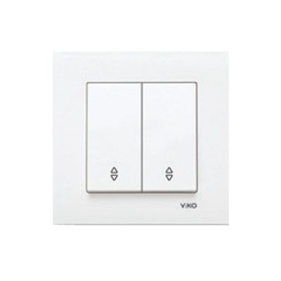 Выключатель двойной проходной Karre 90960004 белый