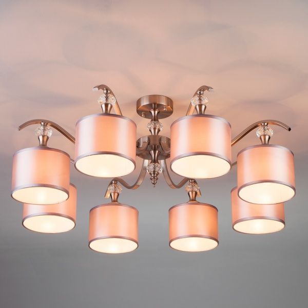 Люстра стельова Strotskis Ofelia 60070/8 8x40 Вт E14 нікель/сатин 